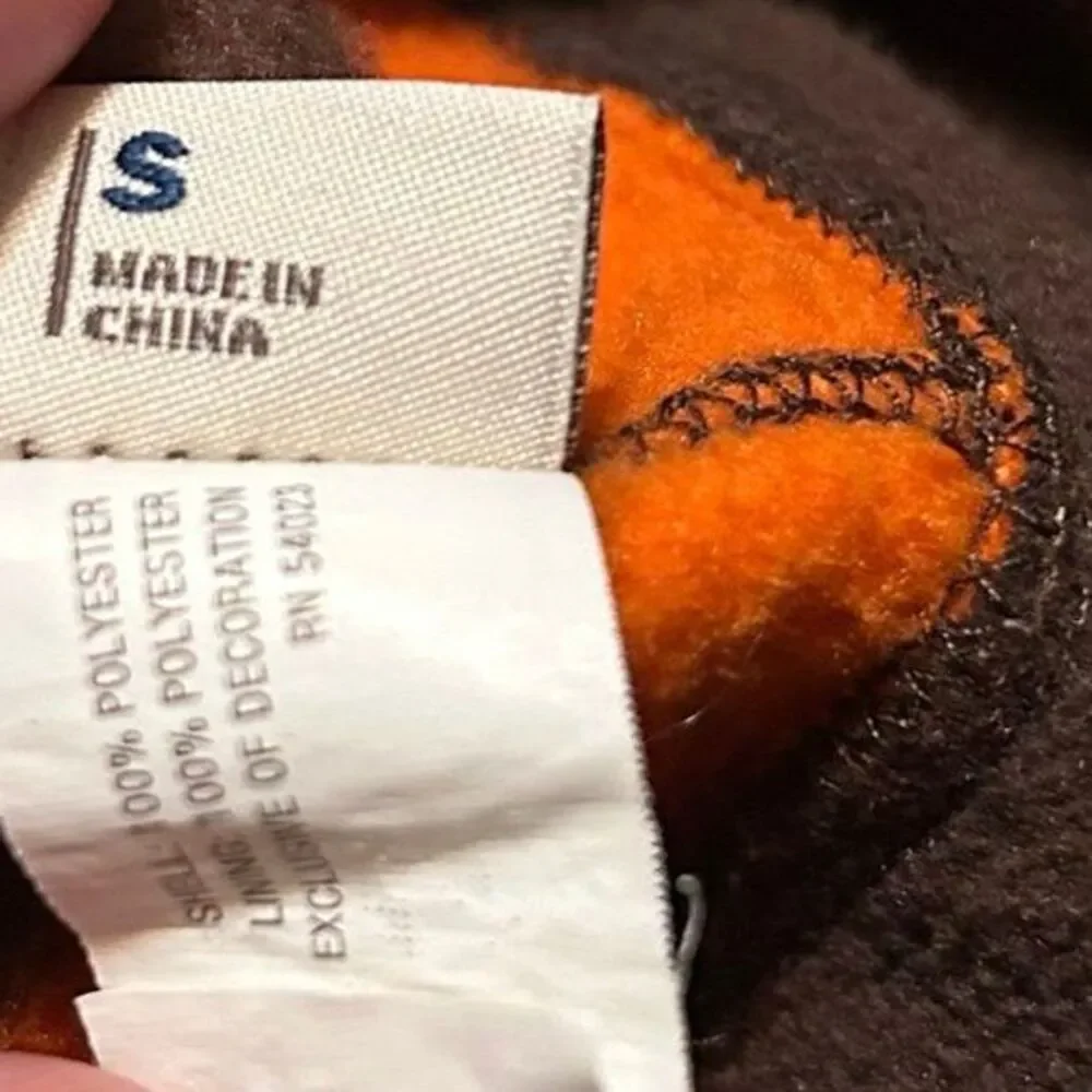 Old Navy Toddler Orange and Brown Fleece Hat Size Small